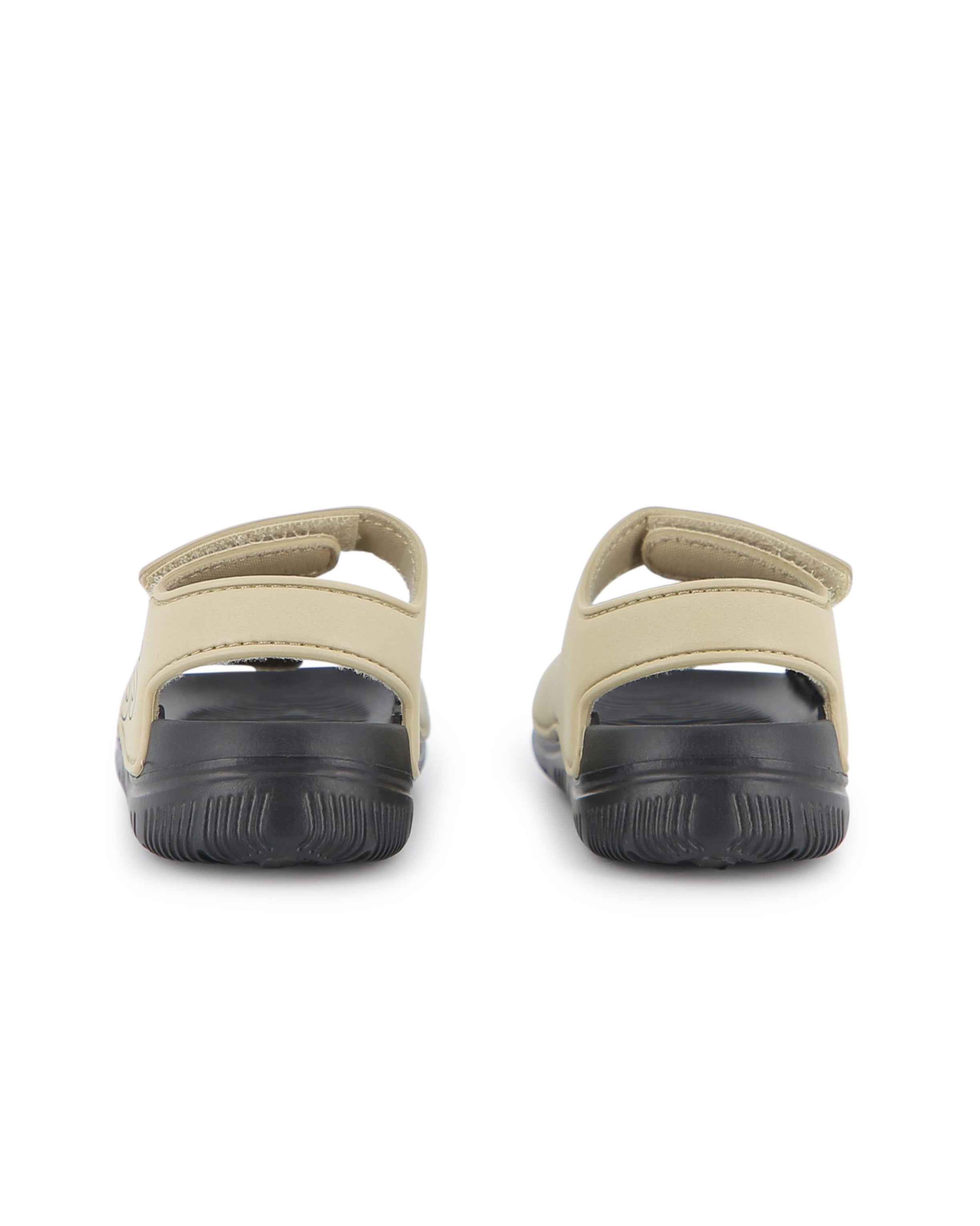 Boss Kids Ciabatta Beige Logata con Chiusura a Strappo per Neonati