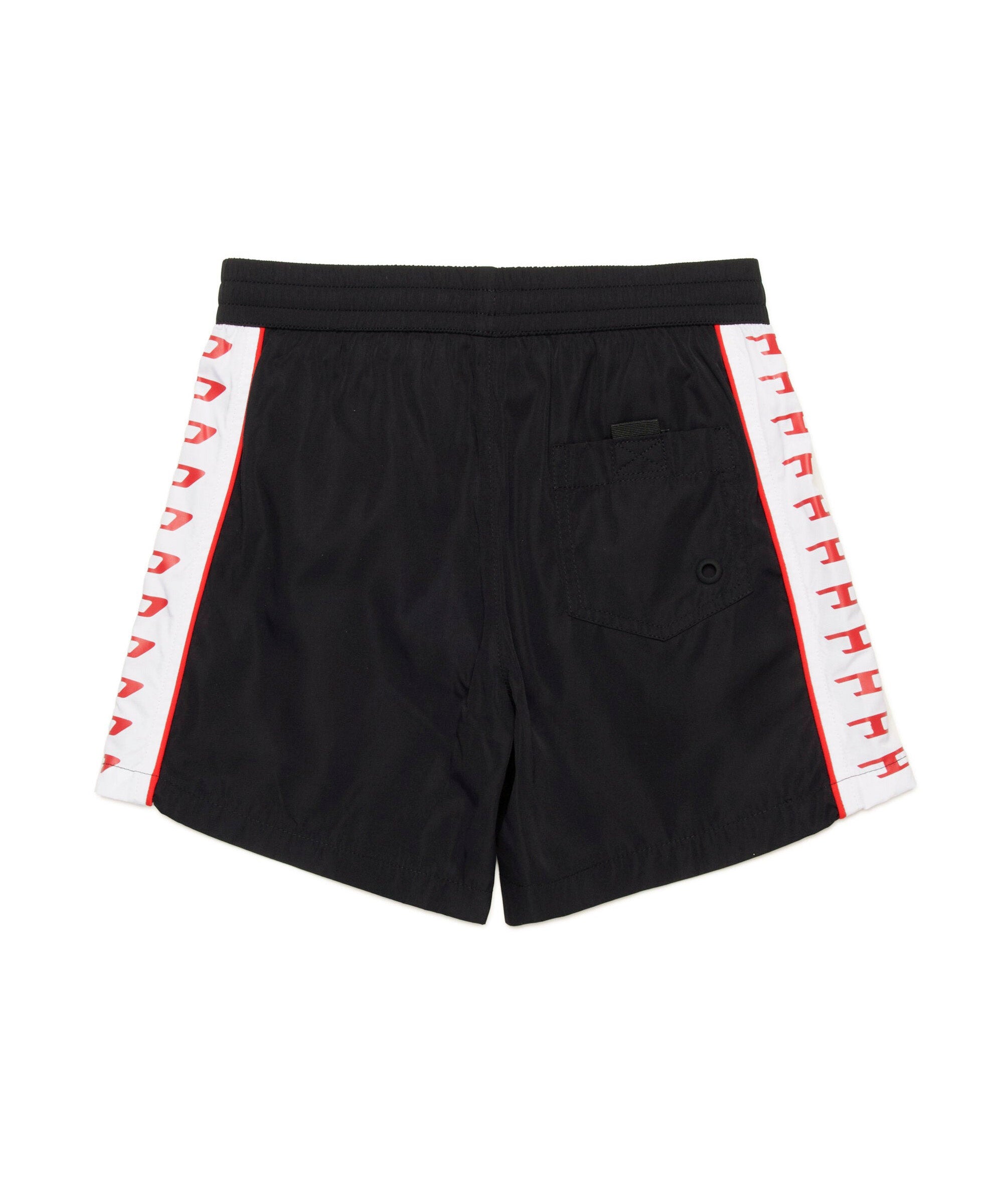 Diesel Kids Costume Boxer Nero con Banda Logata per Bambini