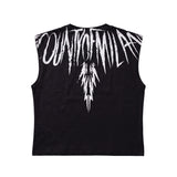 Marcelo Burlon County of Milan Kids Canotta Nero con Stampa per Bambini