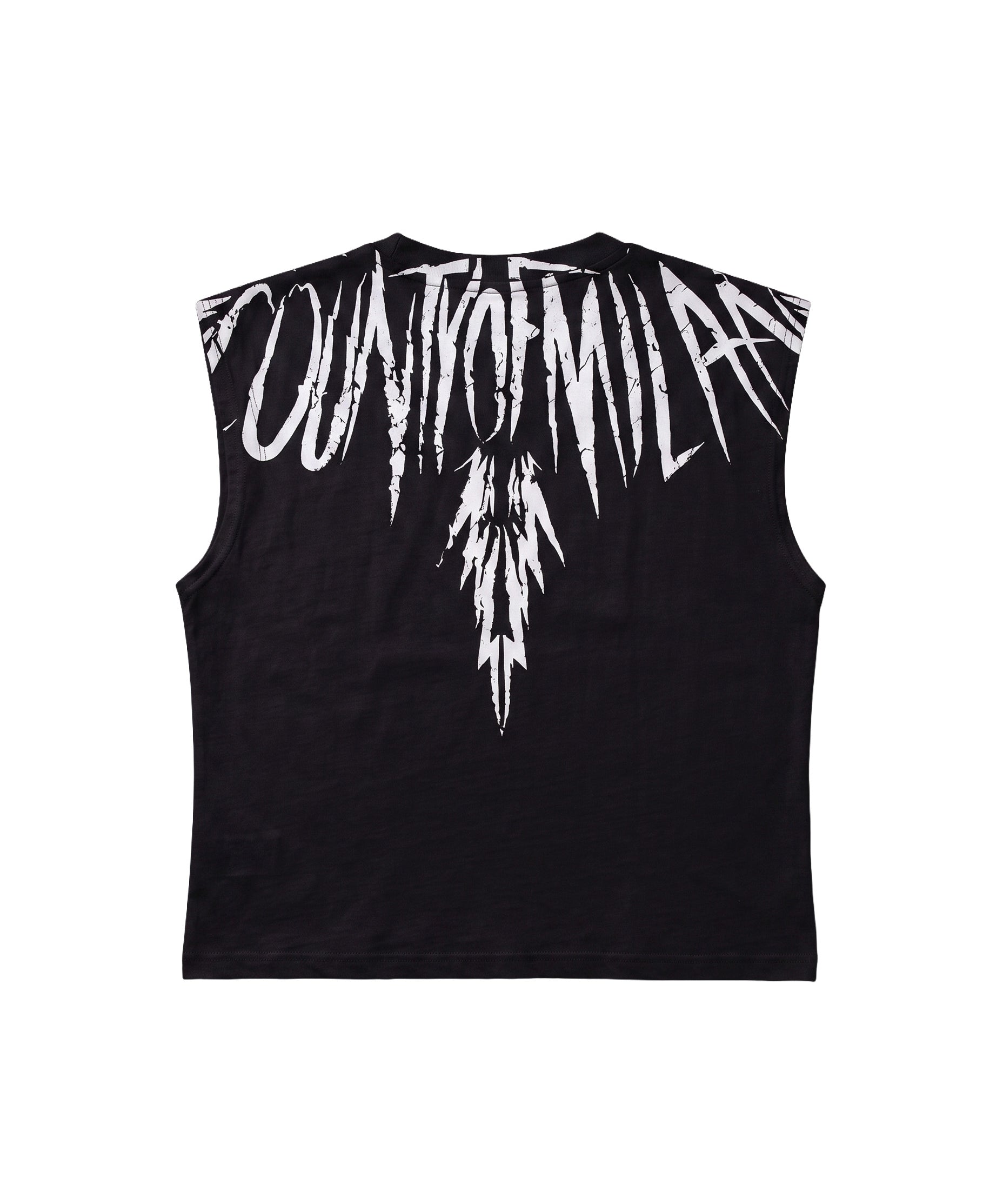 Marcelo Burlon County of Milan Kids Canotta Nero con Stampa per Bambini