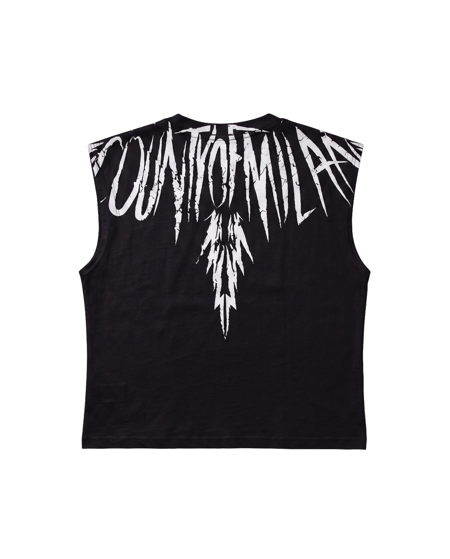 Marcelo Burlon County of Milan Kids Canotta Nero con Stampa per Bambini