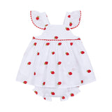 Deolinda Kids Abito + Mutandina Fantasia Fragolina per Neonate