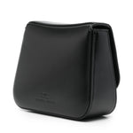 Elisabetta Franchi La Mia Bambina Borsetta a Tracolla Nera con Applizazioni Mini Loghi per Bambine