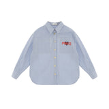 Pinko Kids Camicia a Righe con Tasche Frontali per Bambine