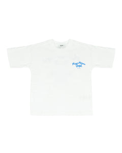 Msgm Kids T-Shirt Bianco con Logo Stampato a Contrasto per Bambini