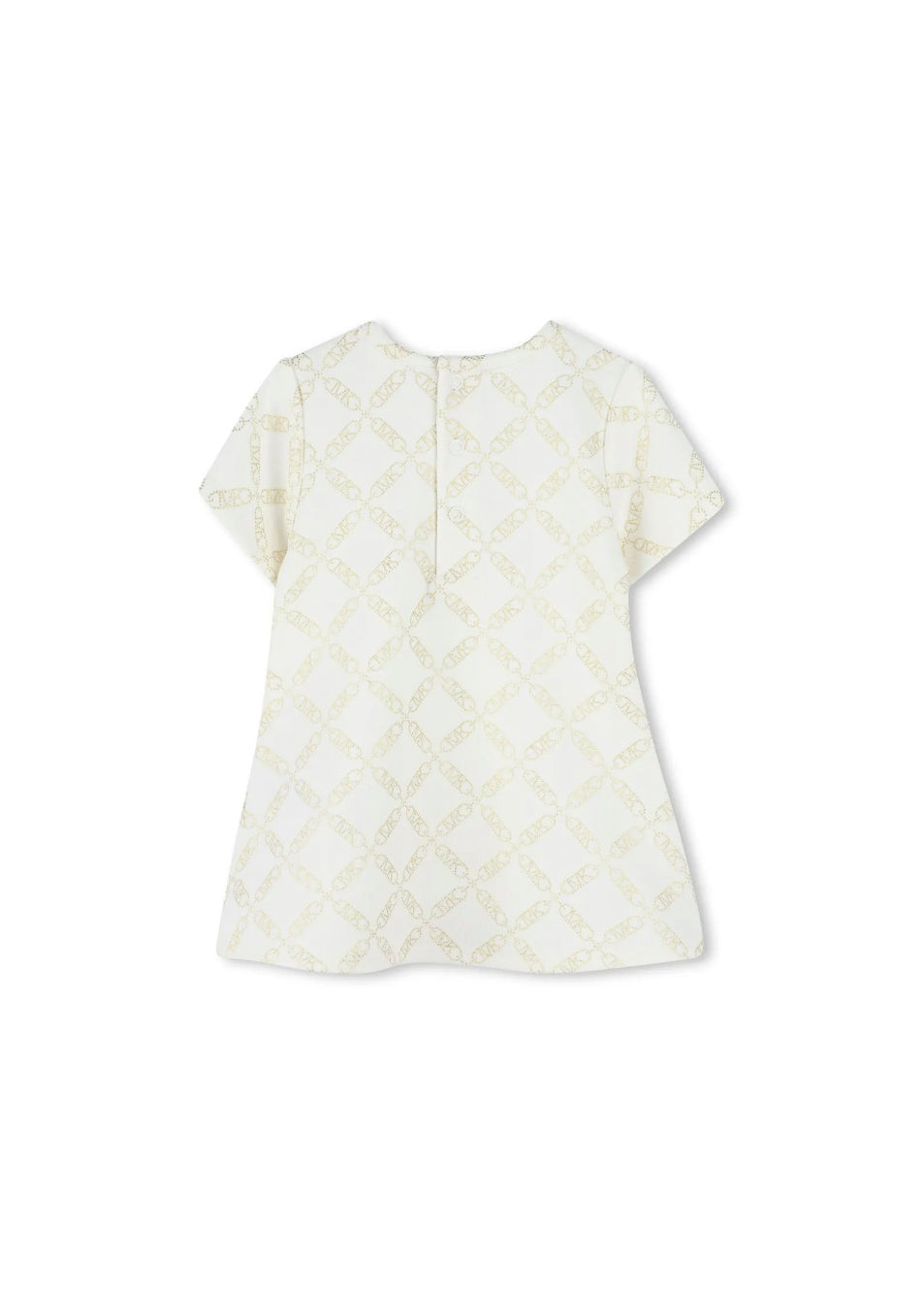 Michael Kors Kids Abito Ecrù Logo All Over per Neonate (retro)