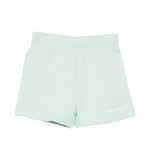Palm Angels Kids Short Panna con Logo Celeste per Neonato