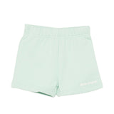 Palm Angels Kids Short Panna con Logo Celeste per Neonato