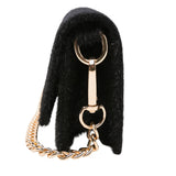 MSGM Kids Borsa in Pelle con Camoscio e Targhetta Logo per Bambine