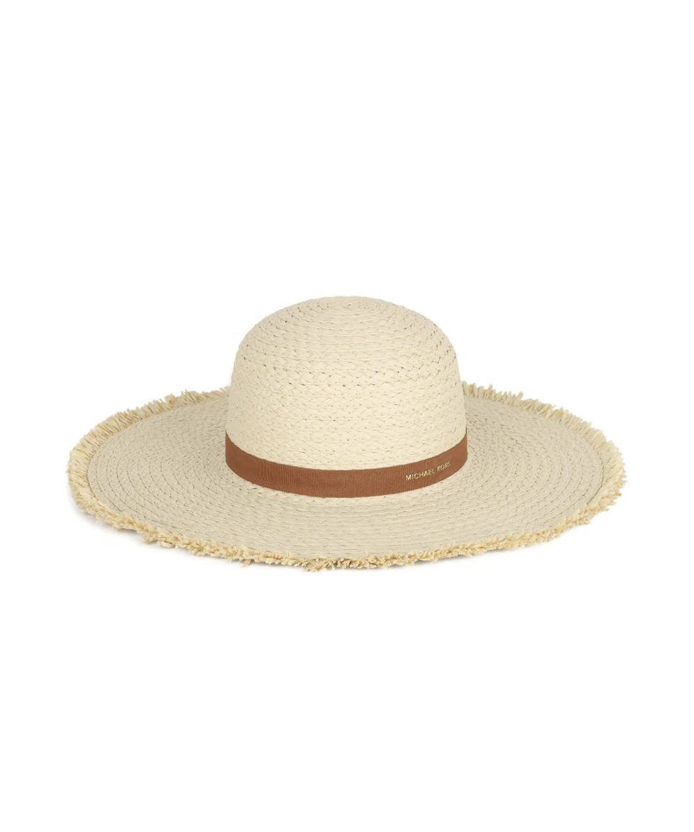 Michael Kors Kids Cappello in Paglia con Logo per Bambine