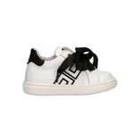 Elisabetta Franchi La Mia Bambina Sneakers Avorio/Nero con Strass per Neonate