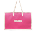 MSGM Kids Borsa Fucsia Tote Grande con Stampa Florence Kids (fronte)