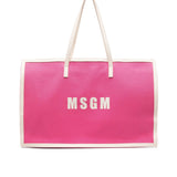 MSGM Kids Borsa Fucsia Tote Grande con Stampa Florence Kids (fronte)