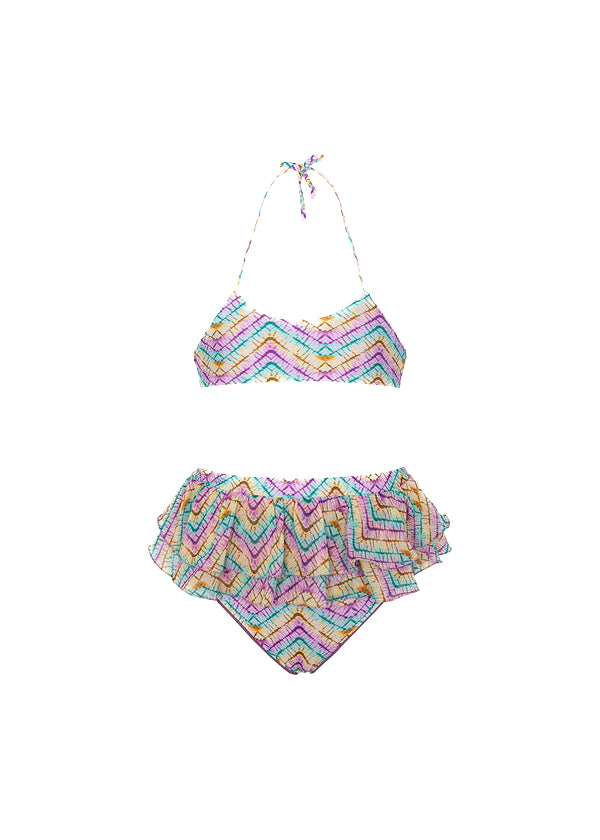 Effek Costume Bikini Fantasia con Ruches per Neonate