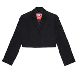 Diesel Kids Giacca Crop Nera per Bambine