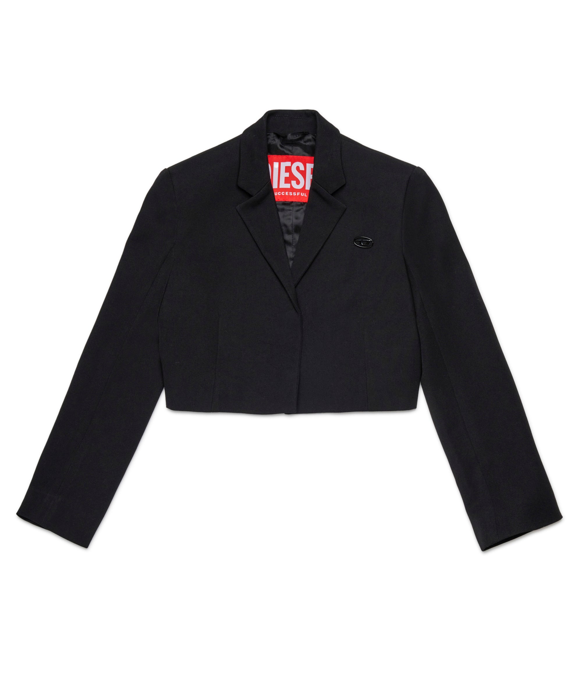 Diesel Kids Giacca Crop Nera per Bambine