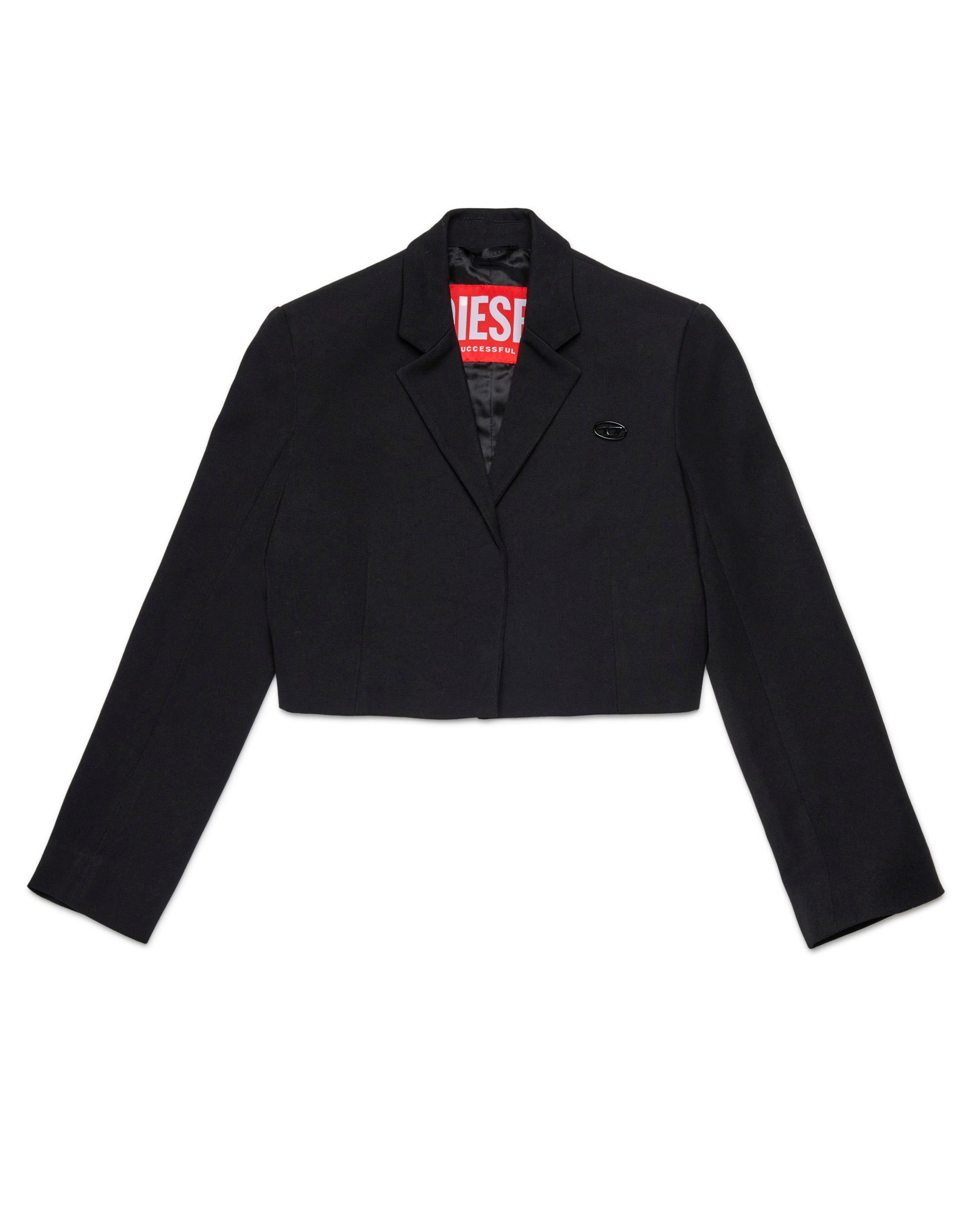 Diesel Kids Giacca Crop Nera per Bambine