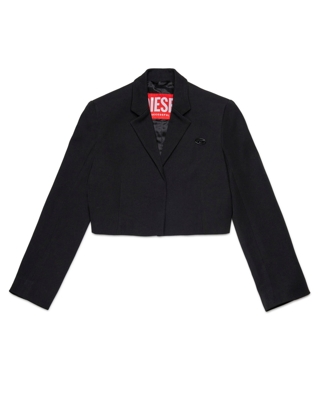 Diesel Kids Giacca Crop Nera per Bambine