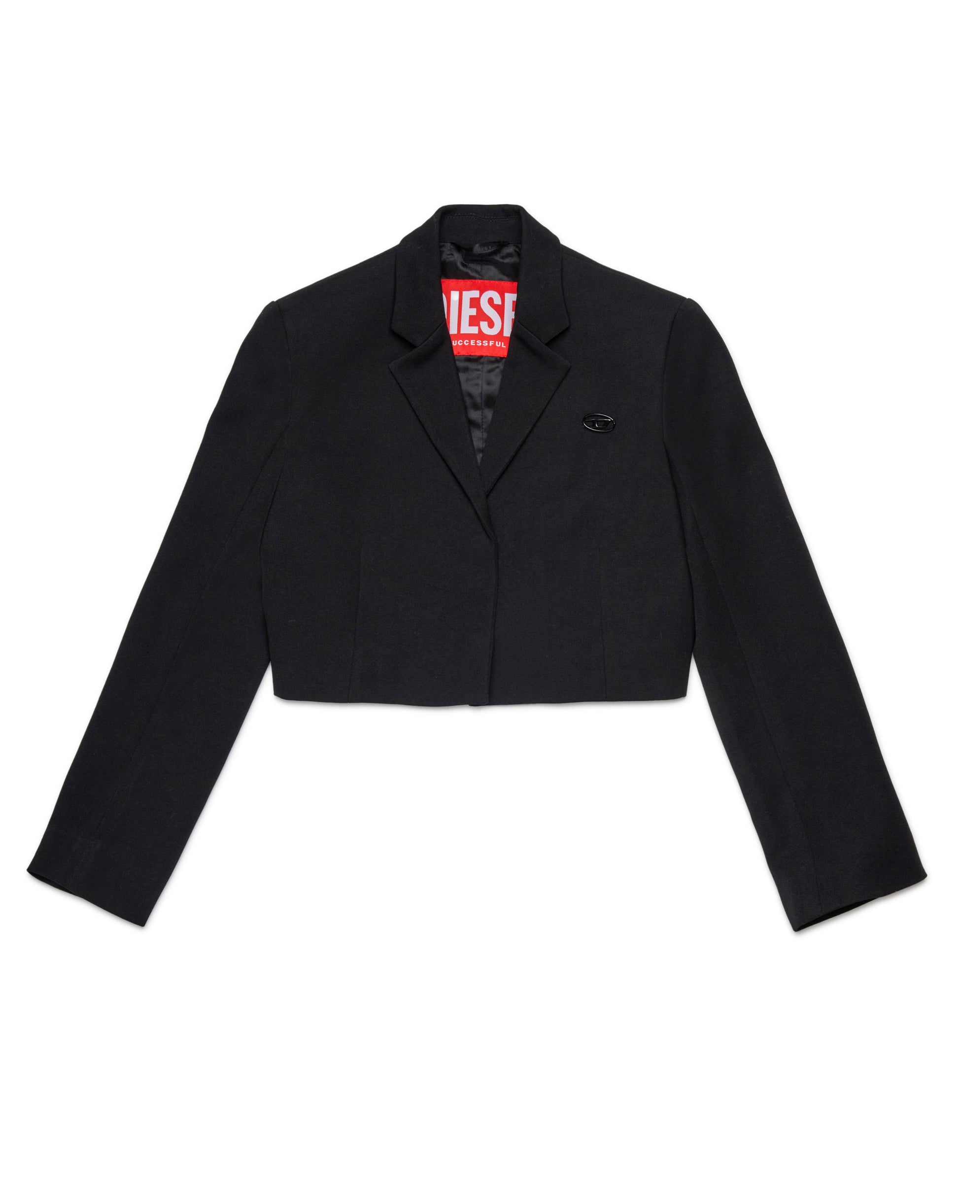 Diesel Kids Giacca Crop Nera per Bambine