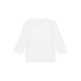 Diesel Kids T-shirt Maniche Lunghe Bianca con Logo Strass per Neonate (retro)