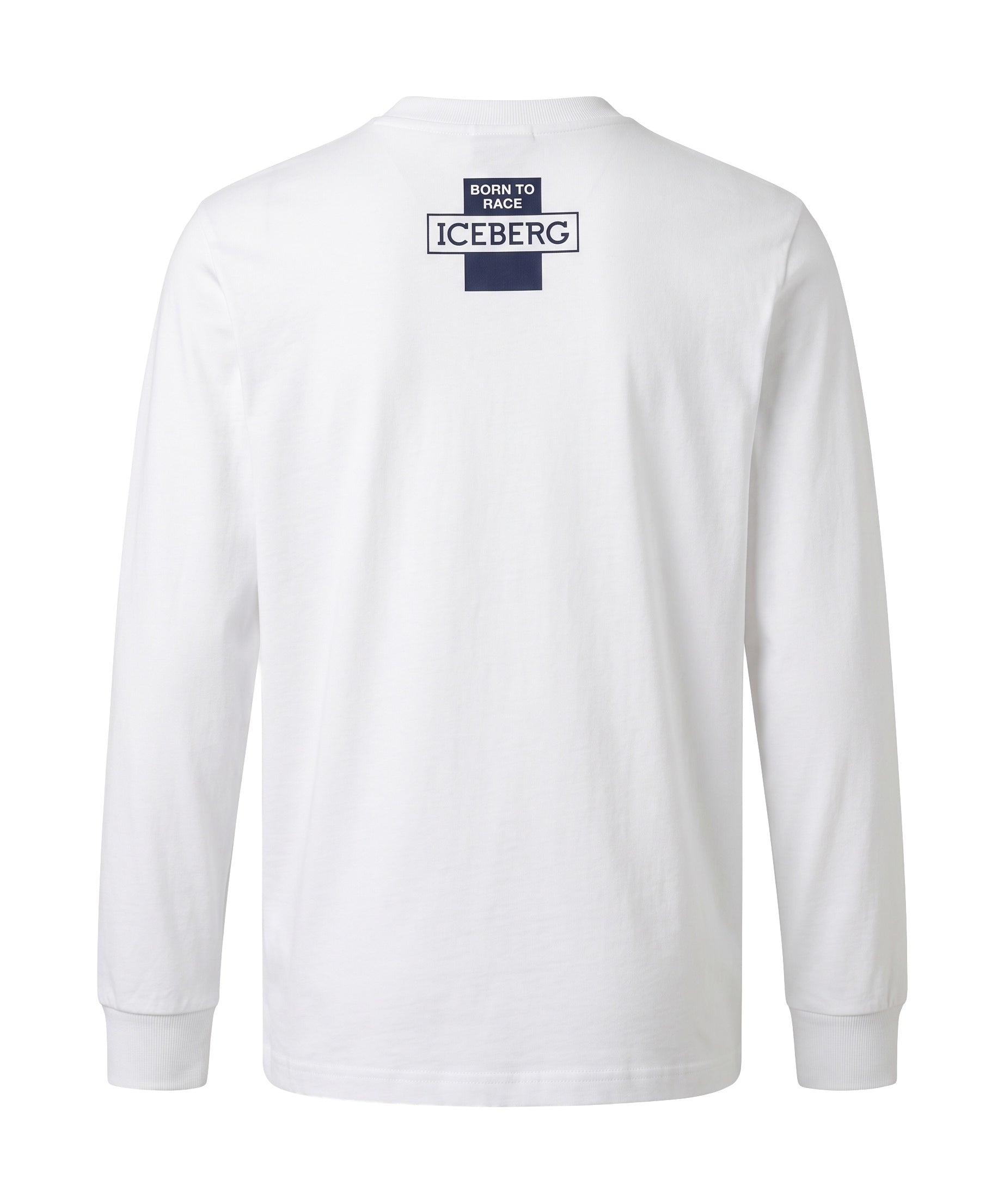 Iceberg Kids T-Shirt Bianco con Stampa Logo Blu e Rosso per Neonati