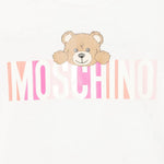 Moschino Kids T-shirt Panna con Stampa Colorful per Bambine
