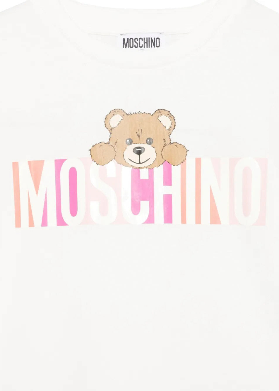 T-Shirt MoschinoMoschino Kids T-shirt Panna con Stampa Colorful per Bambine