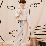 Max & Co Kids Camicia Crema Boxy per Bambine