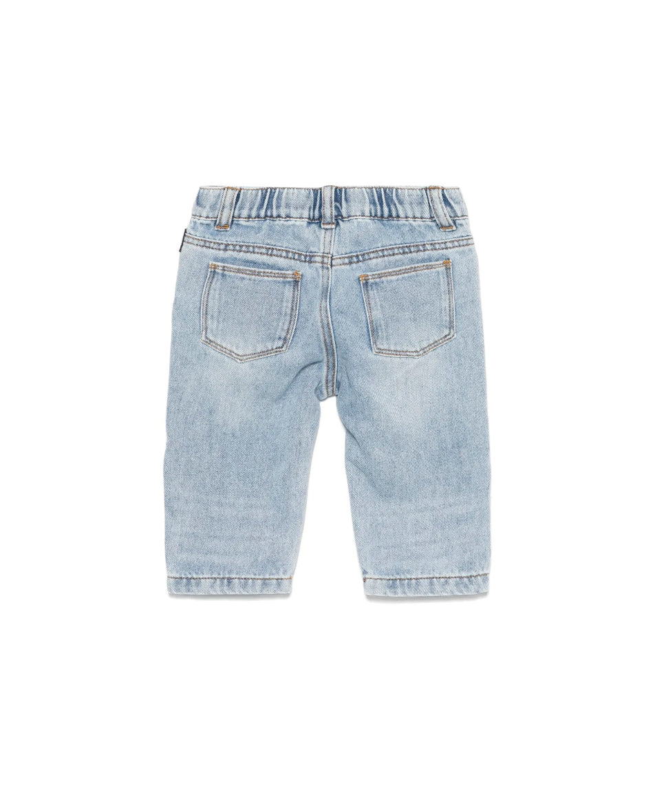 Moschino Kids Jeans con Ricamo Teddy Bear per Neonati (retro)