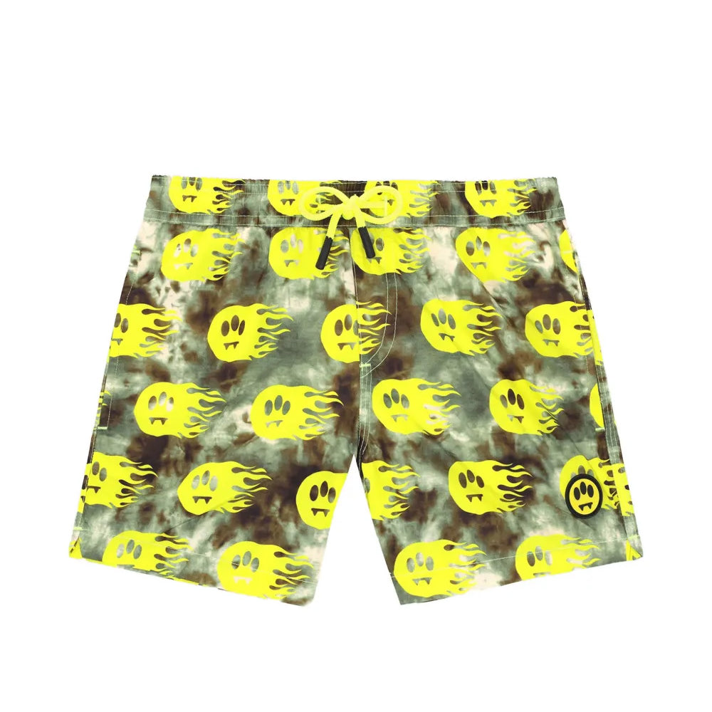 Barrow Kids Costume Short Fantasia Mimetico Logo All-Over per Bambini