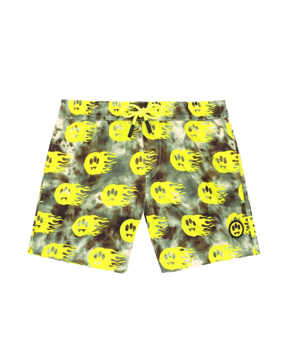 Barrow Kids Costume Short Fantasia Mimetico Logo All-Over per Bambini