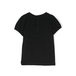 Moschino Kids T-Shirt Nera con Stampa per Neonata (retro)