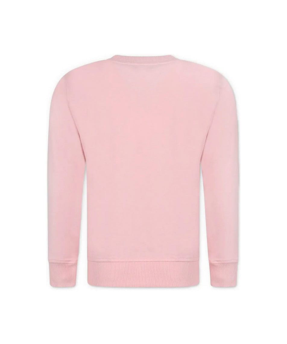 Moschino Kids Felpa Girocollo Rosa con Stampa Toy per Bambine (retro)