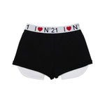 N°21 Kids Short in Felpa Nero
