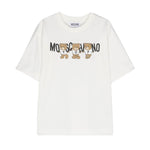 Moschino Kids T-Shirt Panna con Teddy Bear per Bambine