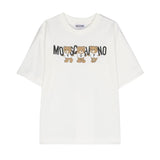 Moschino Kids T-Shirt Panna con Teddy Bear per Bambine