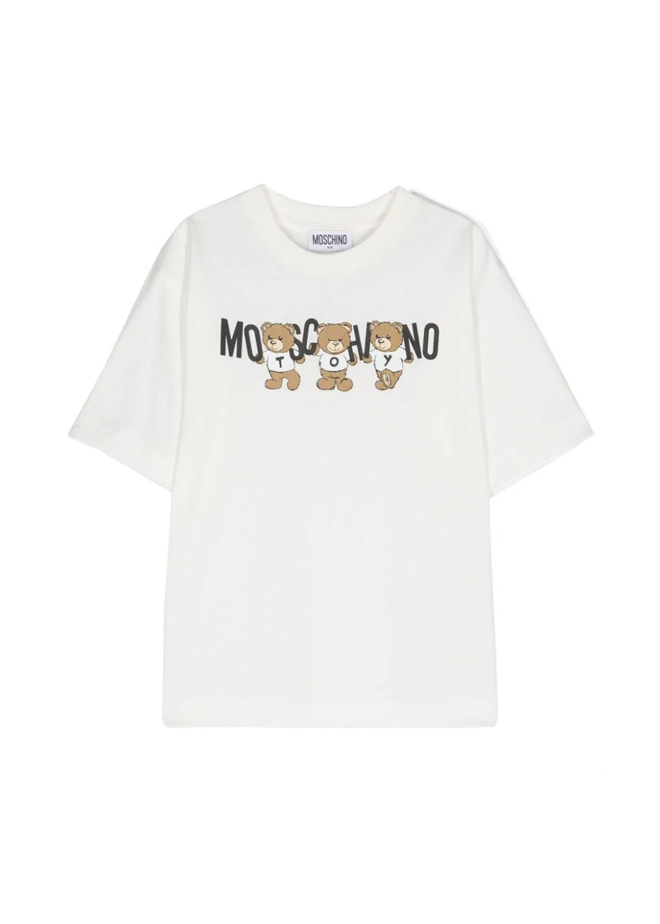 Moschino Kids T-Shirt Panna con Teddy Bear per Bambine