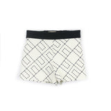Elisabetta Franchi La Mia Bambina Shorts Panna con Logo Geometrico per Neonate