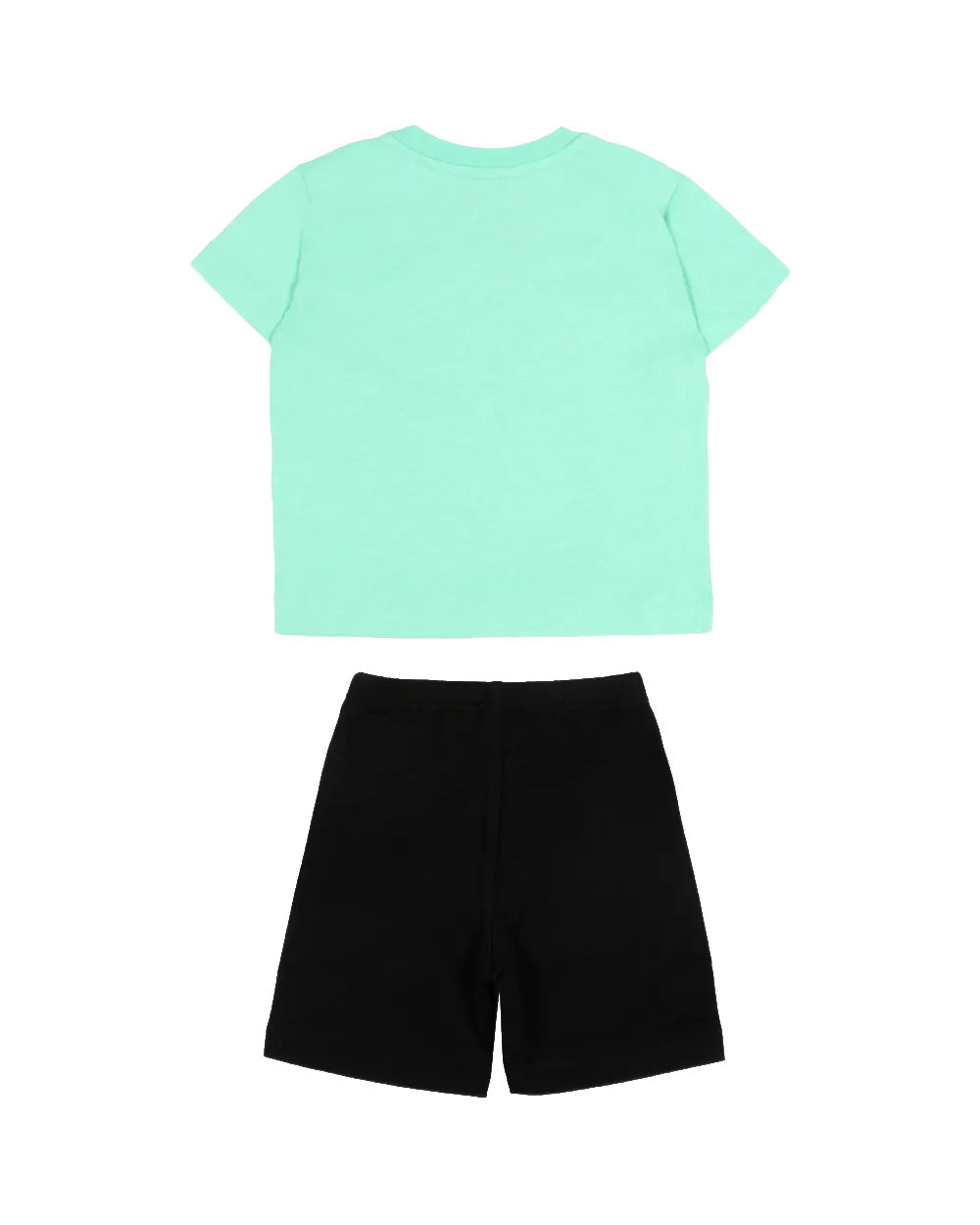 Barrow Kids Completo Verde Acqua e Nero con Stampa Teddy Multicolor Unisex