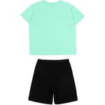 Barrow Kids Completo Verde Acqua e Nero con Stampa Teddy Multicolor Unisex