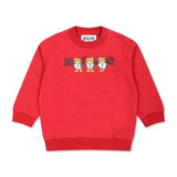 Moschino Kids Felpa Rossa con Logo Teddy Bear per Neonati