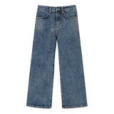 Twinset Kids Pantalone in Denim con Strass per Bambine