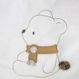 Minibanda Coperta Panna/Beige con Ricamo per Neonati