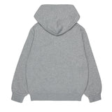 Diesel Kids Felpa con Zip Grigio con Logo in Denim per Bambini