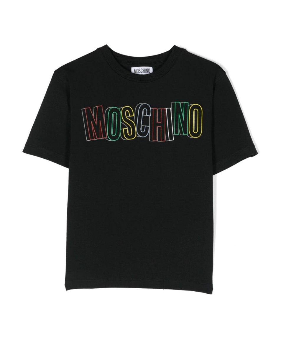 Moschino Kids T-shirt con Stampa Logo Nera