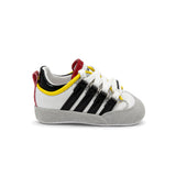 Dsquared2 Kids Sneaker da culla bianca con strisce nere per Neonati