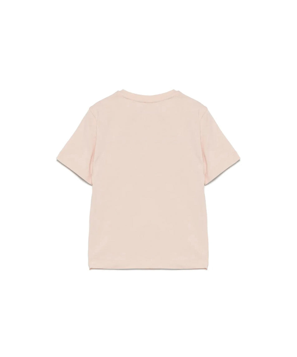 Elisabetta Franchi La Mia Bambina T-shirt Rosa con Ricamo per Neonate