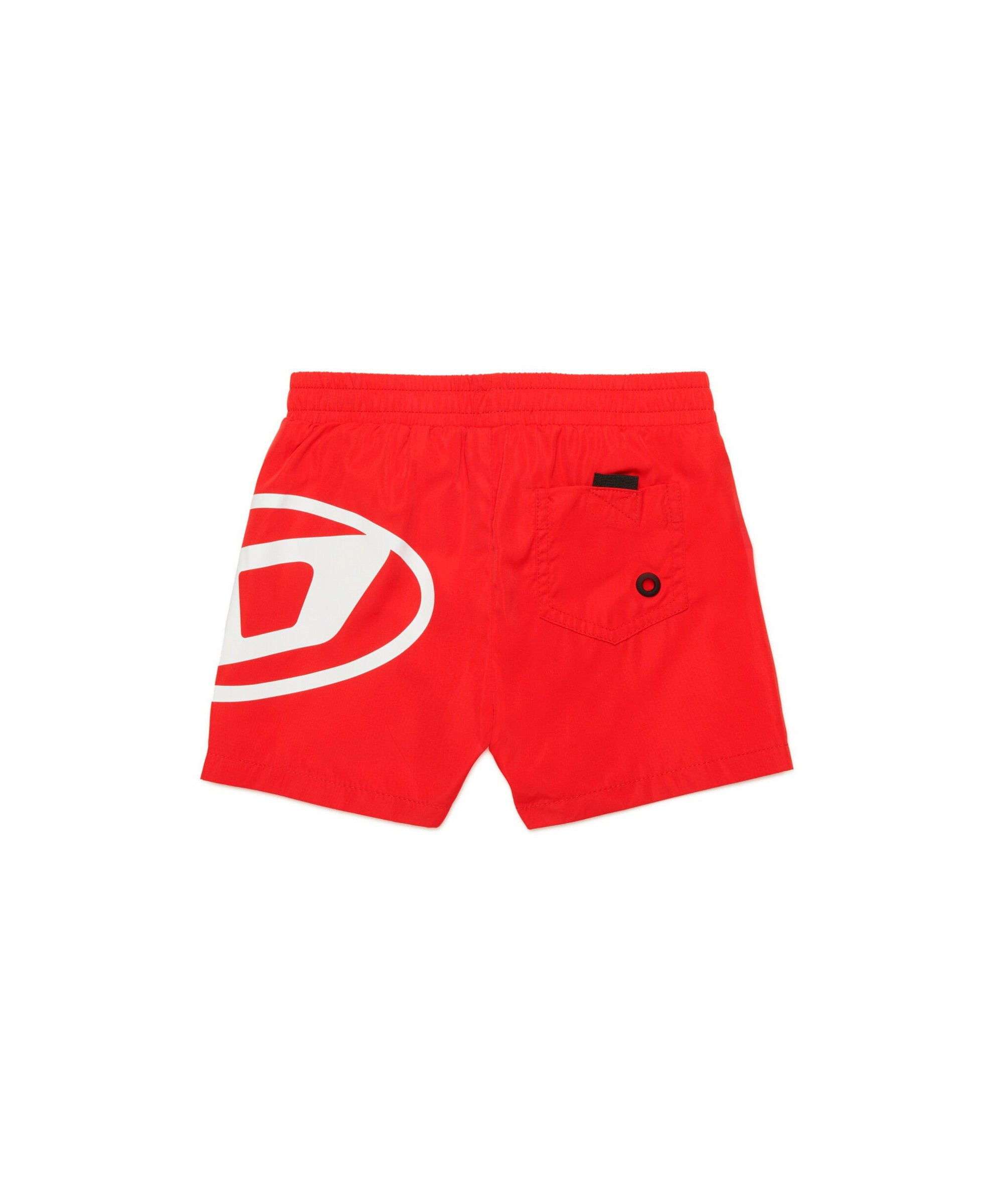 Diesel Kids Costume Boxer Rosso con Oval D per Neonati (retro)