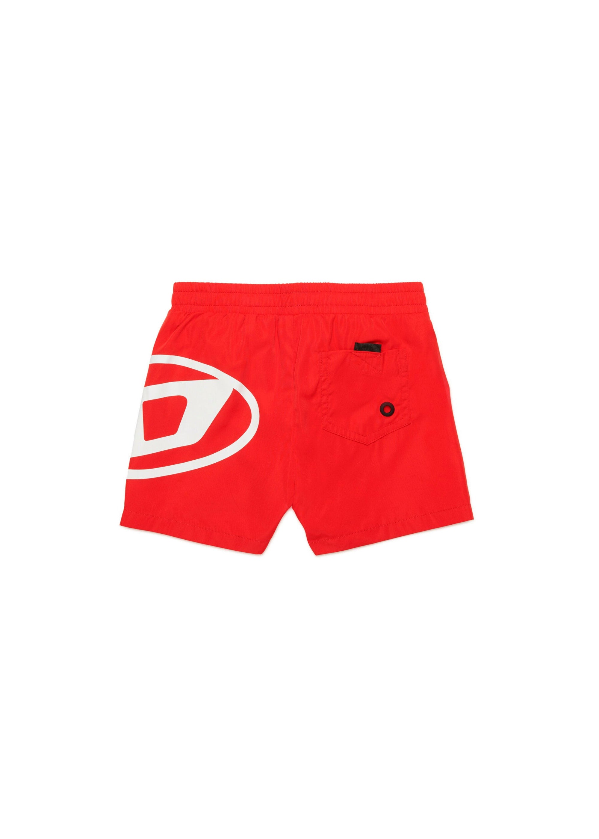 Diesel Kids Costume Boxer Rosso con Oval D per Neonati (retro)