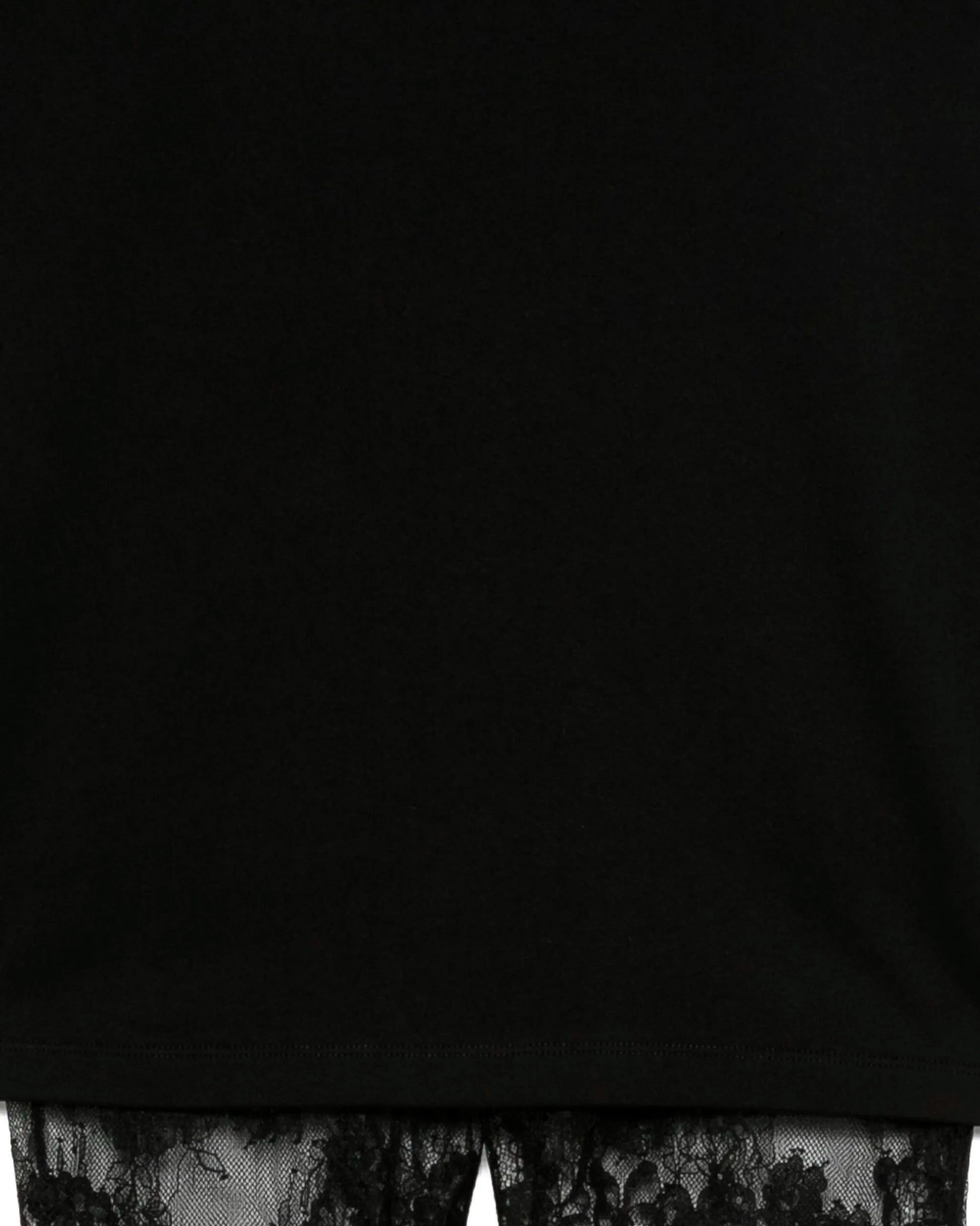 Pinko Kids Tuta in Pizzo Nera con T-shirt per Bambine